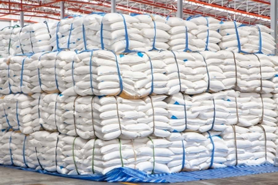 Sacks in warehouse
